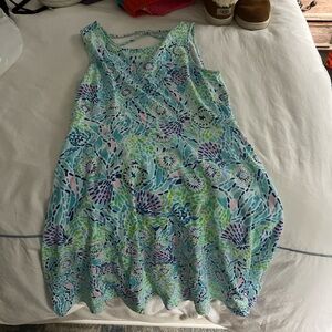 Lilly Pulitzer Vibrant Blue and Green Mini Dress